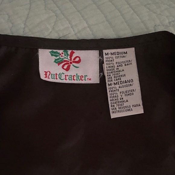 Vintage Red Festive Men's Vest - Picture 2 of 2